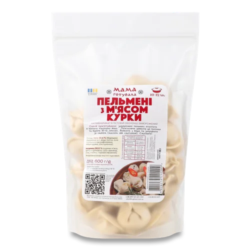 Пельмені З М'ясом Курки В/ґ, Д/п, 600г