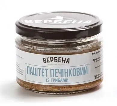 Паштет печеночный с грибами Вербена 200г