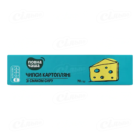 Чіпси «Повна Чаша»® зі смаком сиру, 70г