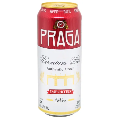 Пиво Praga Premium Pils 4,7% світле з/б, 0,5л