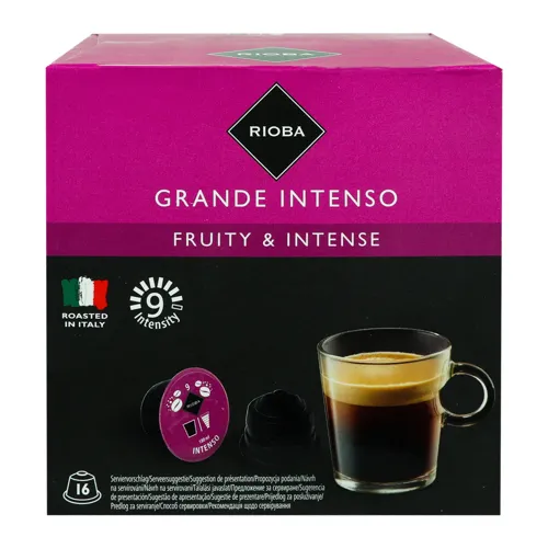Кава обсмажена мелена в капсулах Grande Intenso Rioba