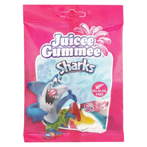 Цукерки желейні з фруктовим соком Sharks Juicee Gummee м/у 80г