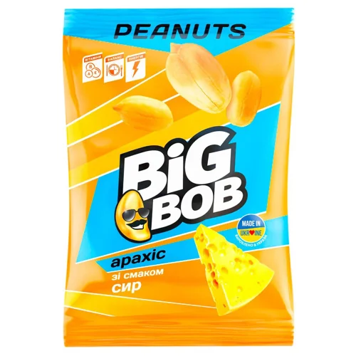 Арахіс Big Bob смажений зі смаком сиру 120г