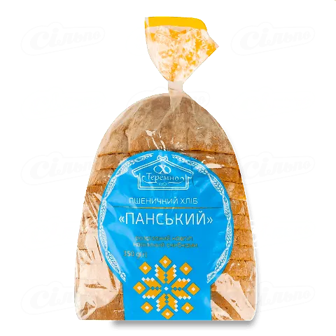 Хліб Теремно Панський пшеничний половин нарізаний, 350г