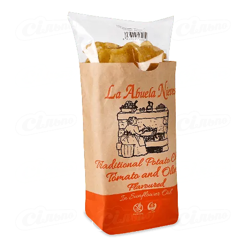 Чіпси La Abuela Nieves зі смаком томатів та оливок, 150г