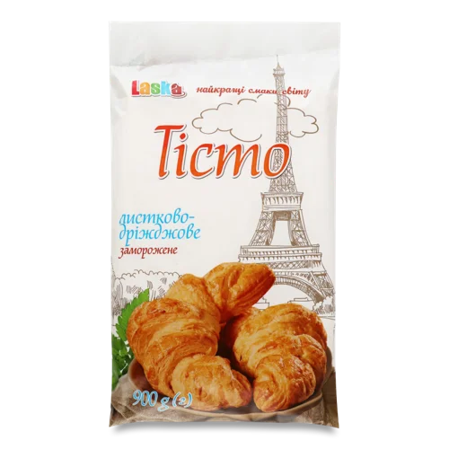 Тісто Листково-Дріжджове Заморожене Laska, м/у, 900г