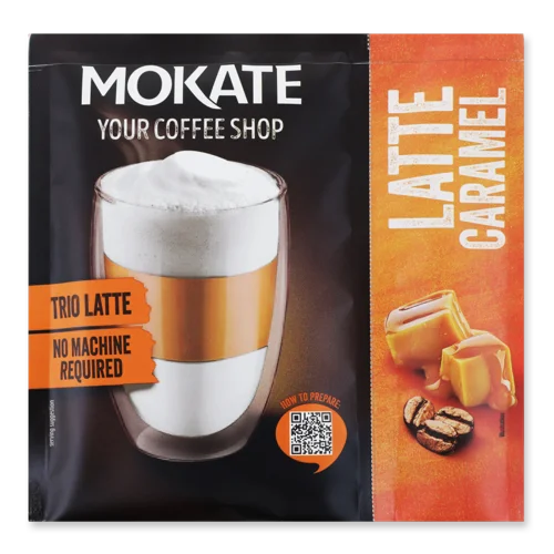 Кавовий Напій MoKaTe Вищого Ґатунку Latte Caramel, 22 г