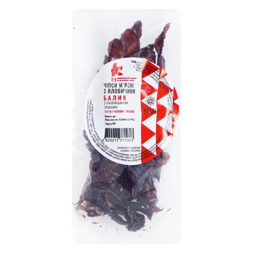 Чипси Пан Курчак Халяль Балик з яловичини з італійськими травами 40г