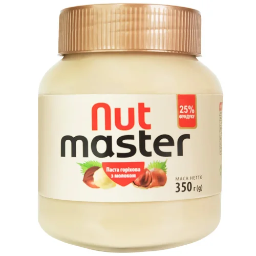 ПАСТА ГОРІХ.МОЛ.NUT MASTER 350Г