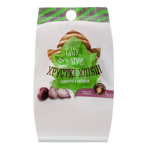 Хлібці хрусткі пшеничні з цибулею Tasty Style м/у 60г
