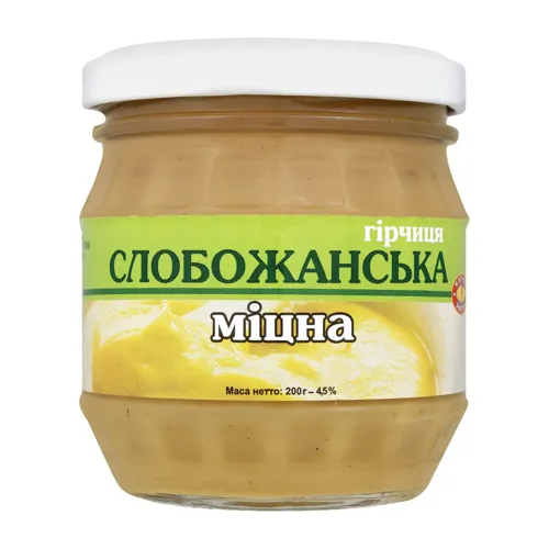 Гірчиця міцна Слобожанська Чугуев продукт 200г