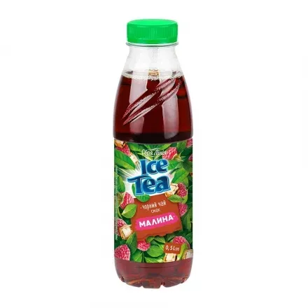Холодний чай 0,5л Своя Лінія Чорний зі смаком Малина ПЕТ