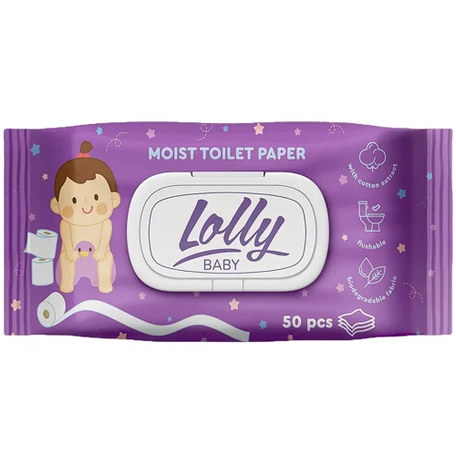 Туалетний папір вологий Lilly Baby 50шт