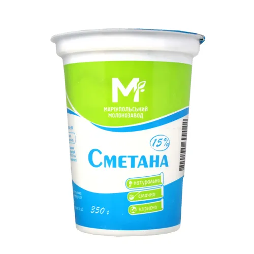 Сметана 15% 350г ст.