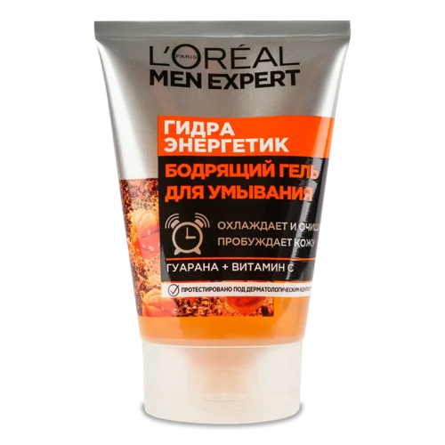 Гель для Вмивання Очищуючий Пробуджуючий Hydra Енергетик Men Expert L'Oreal Paris, 100мл