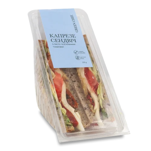 Сендвіч Песто З В'яленими Томатами Капрезе Green Chef, п/у 220г