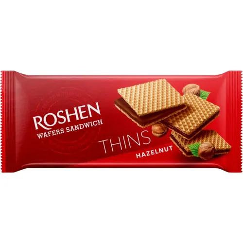 Вафлі Roshen Wafers Sandwich Thins горіх 55г