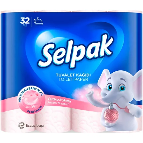 Туалетний папір Selpak Perfumed  Пудра 3-шаровий 32шт