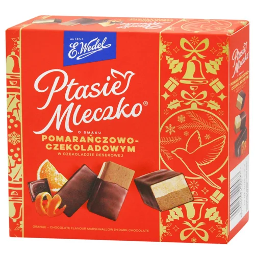 Цукерки E.Wedel Пташине молоко з апельсиново-шоколадним смаком 340г