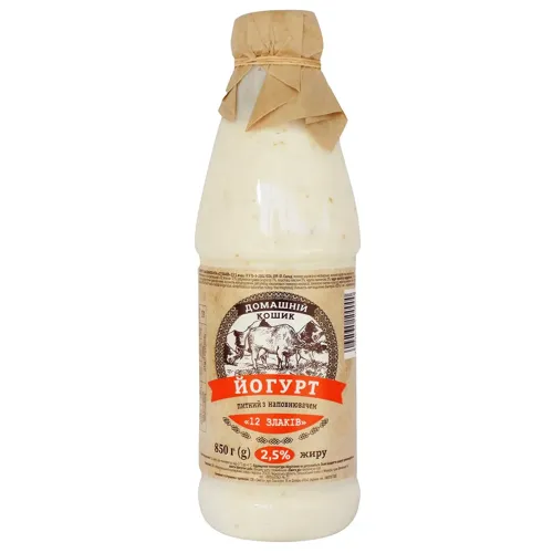 Йогурт Домашній кошик питний 12 злаків 2.5% 850мл