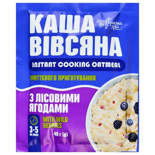 Каша вівсяна Українська Зірка з лісовими ягодами 40г