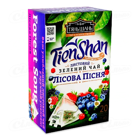 Чай зелений «Тянь Шань» «Лісова пісня» листовий, 20*2г