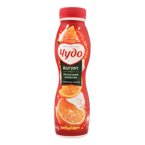 Йогурт 2.5% з наповнювачем фруктовим Іспанський апельсин Чудо 270г