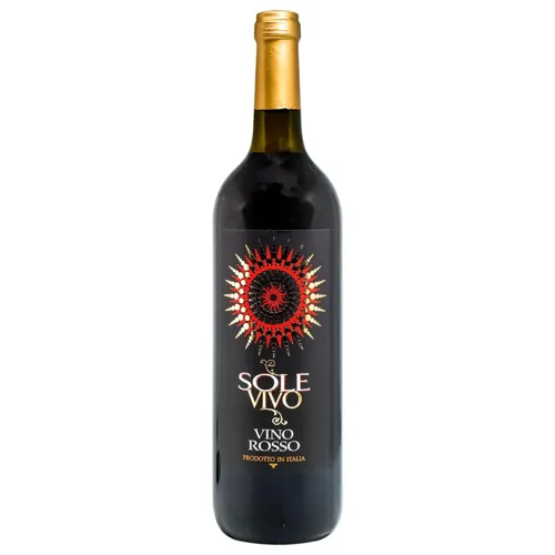 Вино Sole Vivo Vino Rosso червоне сухе 10,5% 0,75л
