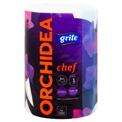 Рушник паперовий Grite Orchidea Gold Chef 3-шаровий 230 відривів 1шт
