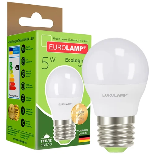 Лампа світлодіодна Eurolamp LED G45 5W E27 3000K