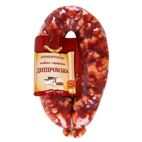 Ковбаса Дніпровська Фарро сирокопчена вищий гатунок