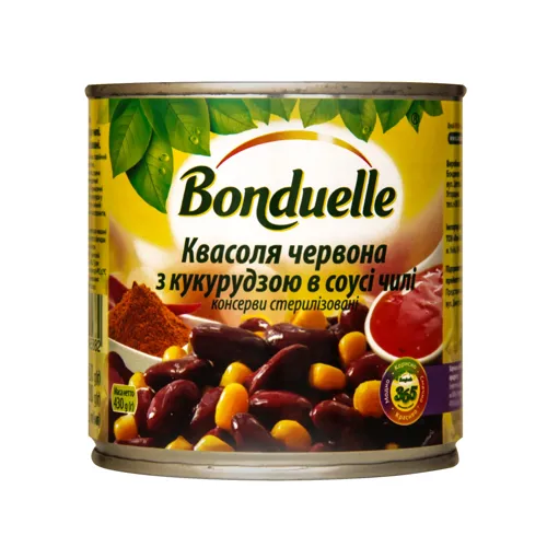 Квасоля червона з кукурудзою в соусі чилі Bonduelle з/б 430г