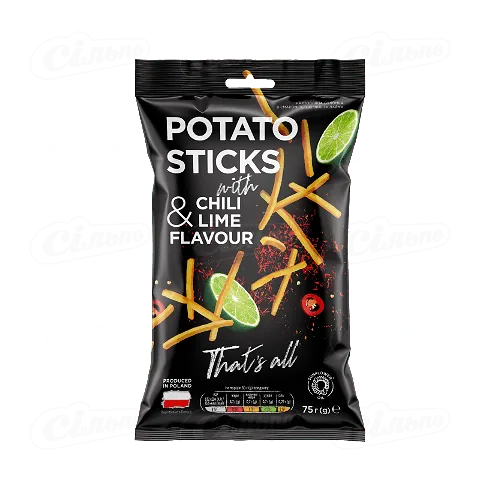 Соломка картопляна «Премія»® зі смаком лайма і чилі, 75г