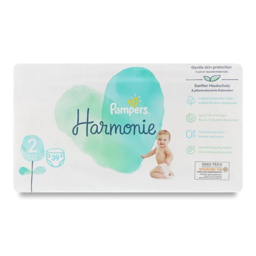 Підгузки Дитячі Harmonie Pampers 4-8 кг, 39 шт, в/ґ
