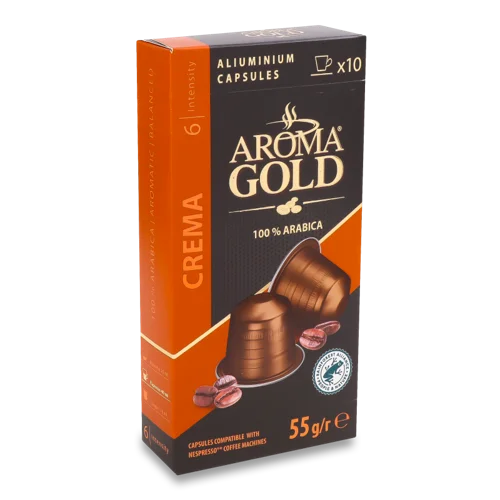 Кава Мелена Aroma Gold Crema, в/ґ, Капсули, 10 Шт.