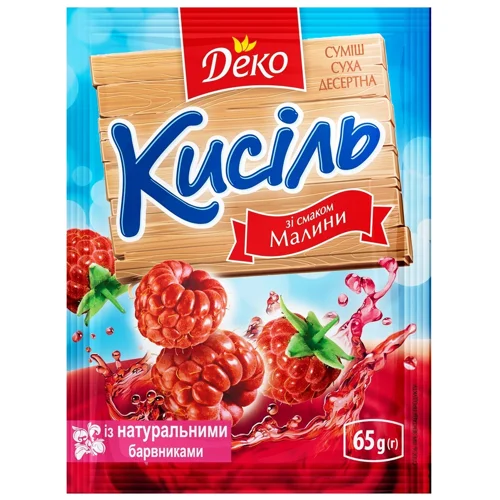 Кисіль Деко зі смаком малини 65г