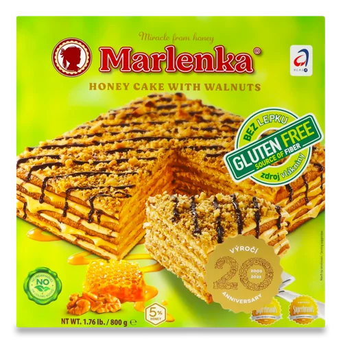 Торт Медовий Безглютеновий З Волоськими Горіхами, в/ґ, к/у 800г