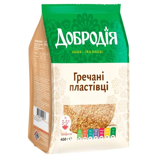 Пластівці Добродія гречані 400г