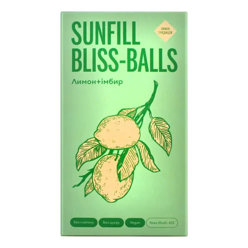 Цукерки Лимон+імбир Bliss-balls SunFill 135г