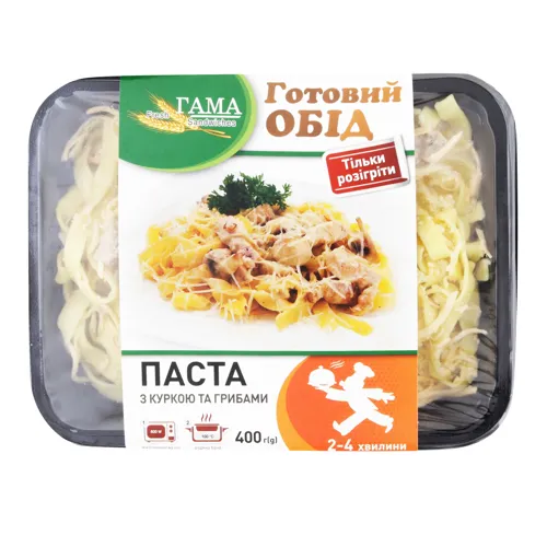 Паста з куркою та грибами Гама 400г