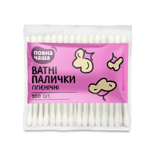 Палички ватні «Повна Чаша» гігієнічні 100 шт./уп.