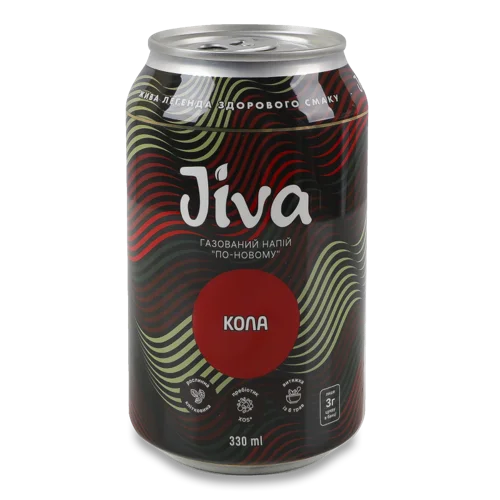 Напій Безалкогольний Сильногазований З Підсолоджувачем Кола Jiva З/б 330мл