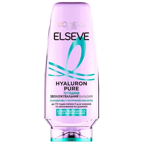 Бальзам L'Oreal Paris Elseve Hyaluron Pure Зволожувальний для жирного волосся 200мл