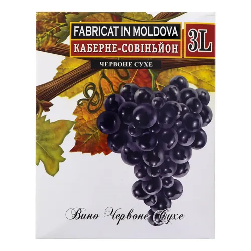 Вино 3л 11-13% червоне сухе Каберне-совіньйон Аліанца-Вин т/п