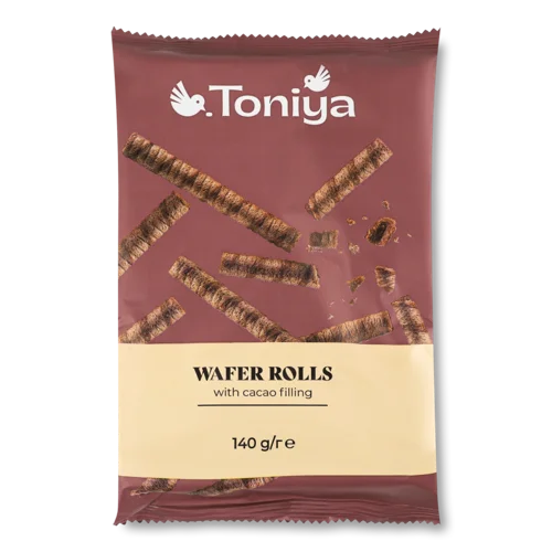 Трубочка Вафельна З Начинкою З Какао, в/ґ, 140г