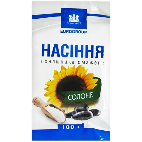 Насіння соняшника Eurogroup смажене солоне 100г