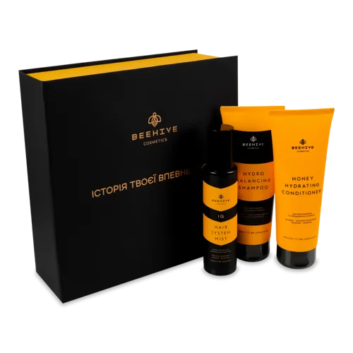Бокс Подарунковий Для Сухого Волосся З Блиском, Живильний Догляд Beehive Cosmetics, 3шт