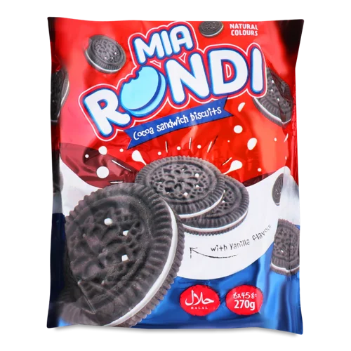 Печиво-Сендвіч Шоколадне З Ванільним Кремом, в/ґ, 6x45г