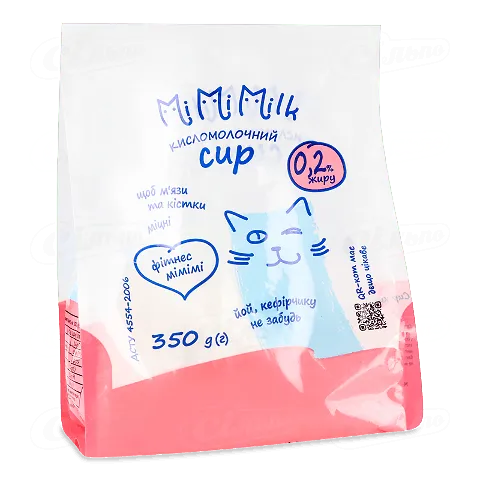 Сир кисломолочний «МіMіMilk» 0,2% стабпак, 350г
