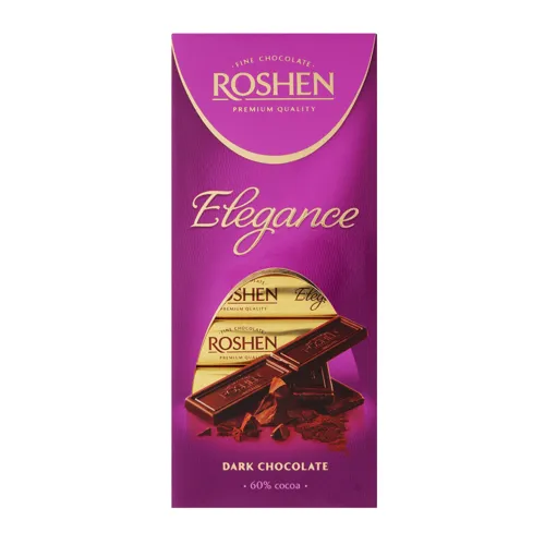Шоколад 60% екстрачорний Elegance Roshen к/у 100г
